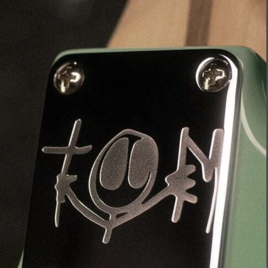 Chrome Neck Plate Strato Electric Guitar Tom Delonge