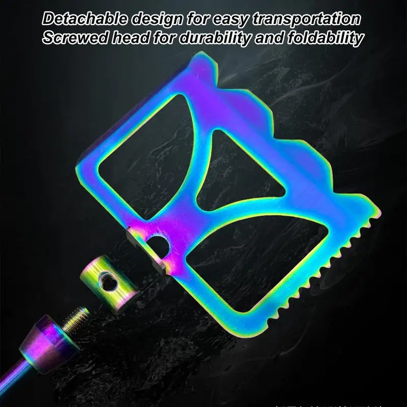 Stainless Steel Shrimp Bait Shovel Stainless Steel Shrimp Spatula Fishing Lure Shovel Foldable Anti Slip Portable Outdoor