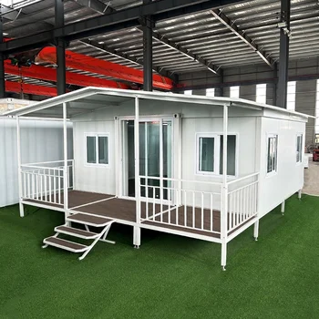 Tiny ขยายพับคอนเทนเนอร์ House 20ft 40ft แบบพกพา Prefab บ้านห้องครัวห้องน้ํา Ready to Live In สําหรับกลางแจ้ง 1