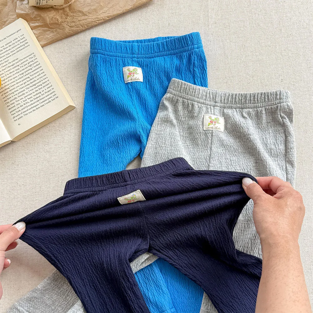 Girls Summer Casual Flared Leggings Ankle Pants