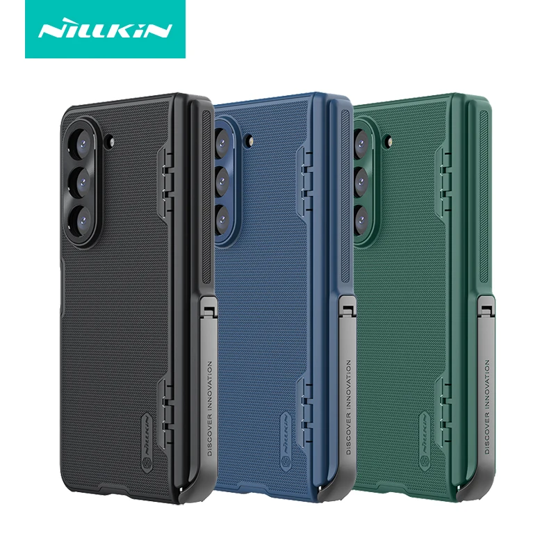 

Чехол Nillkin Матовый для Samsung Galaxy Z Fold 5, жесткий скрытый держатель из поликарбоната, задняя крышка с подставкой для Galaxy Z Fold5