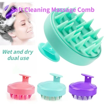 실리콘 샴푸 두피 헤어 마사지기, 머리 바디 두피 마사지 브러시, 헤어 세척 빗, 샤워 브러시, 목욕 스파 마사지 브러시