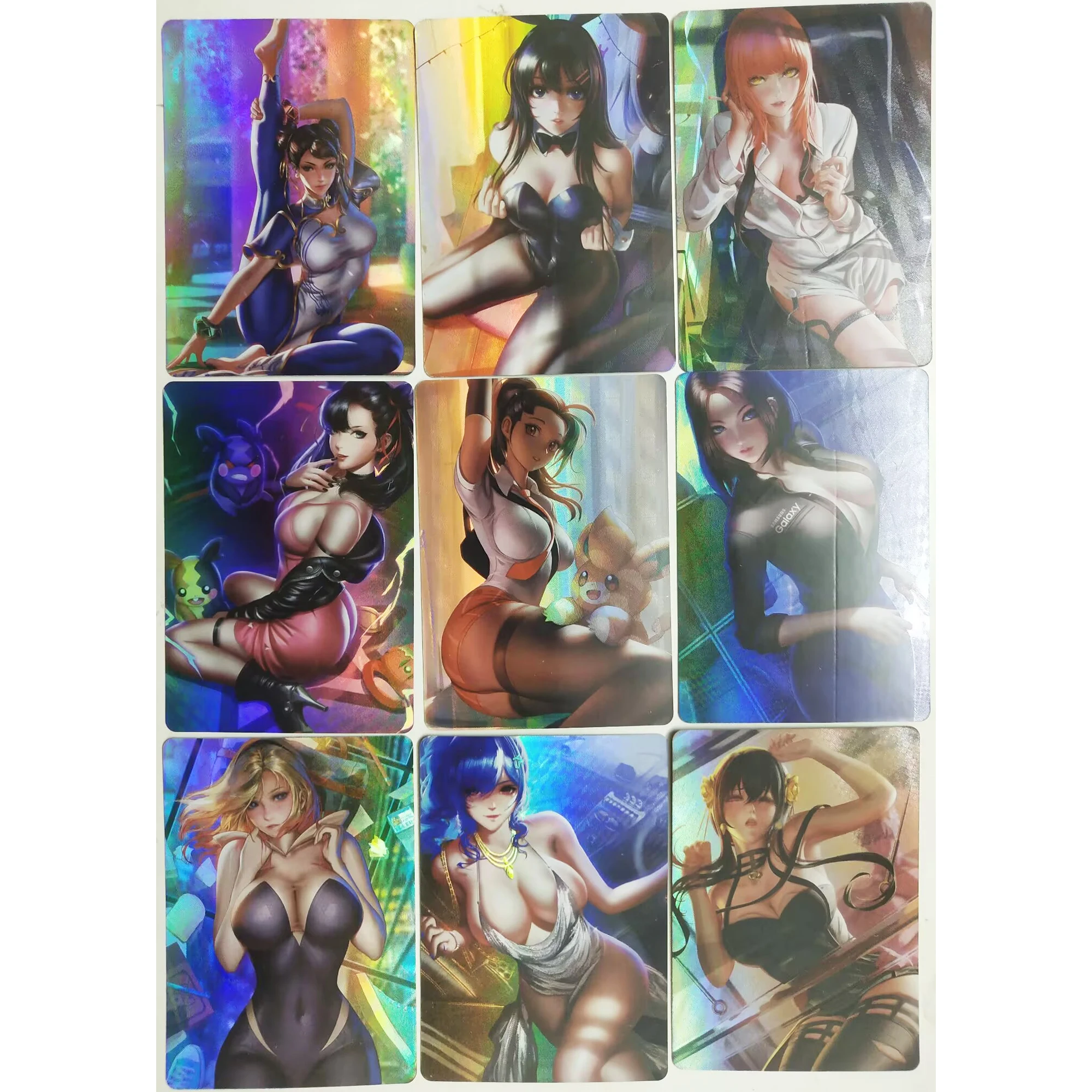 Diy Anime Girl Rem Marnie Nami Mai Shiranui Yor Forger ACG flash Cards 36Pcs/set Classic Game Anime Collection Cards Gift Toy