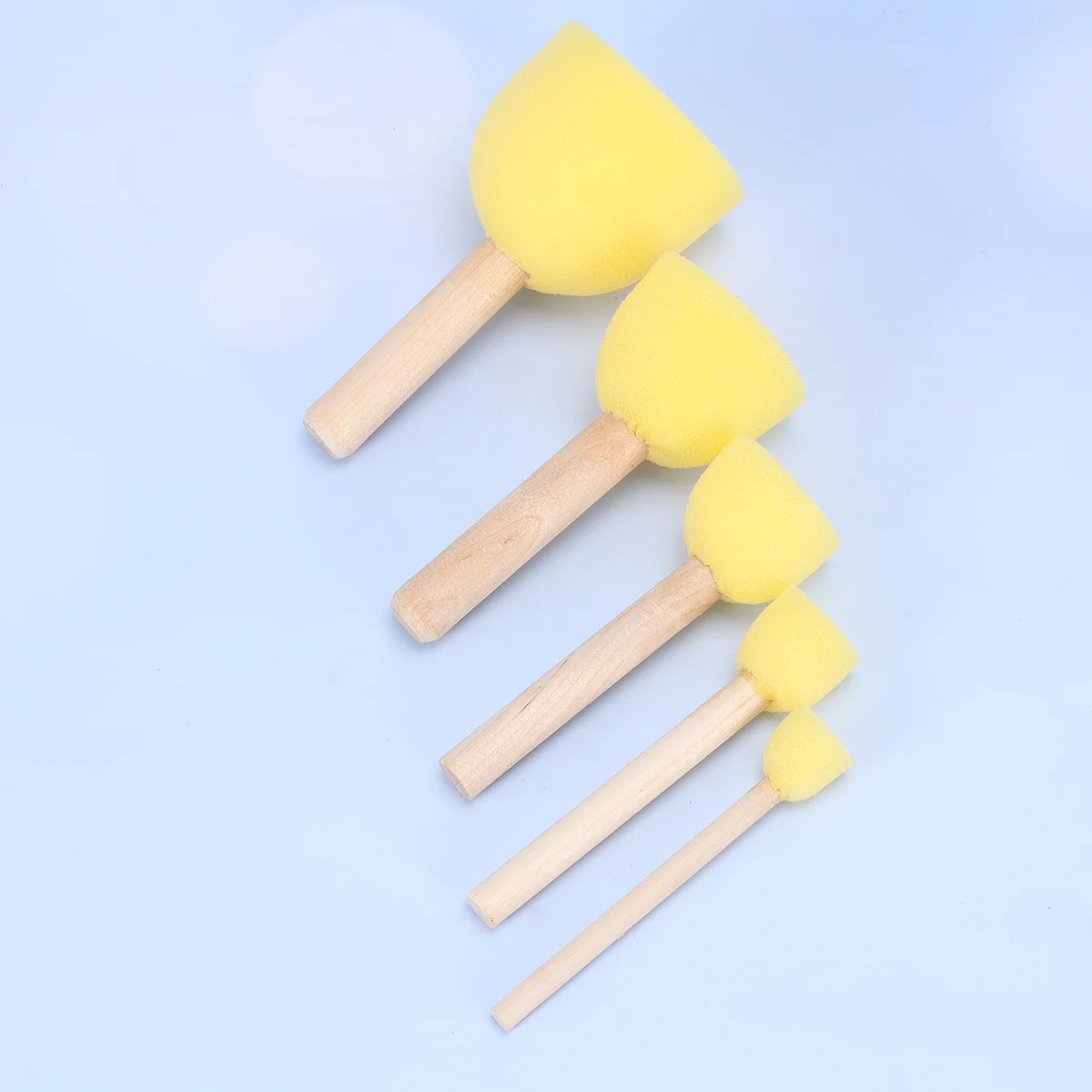 

Foam Sponge Brush Round Synthetic Watercolor Artist Sponges for Painting Crafts Pottery (Yellow) paint round sponge tool