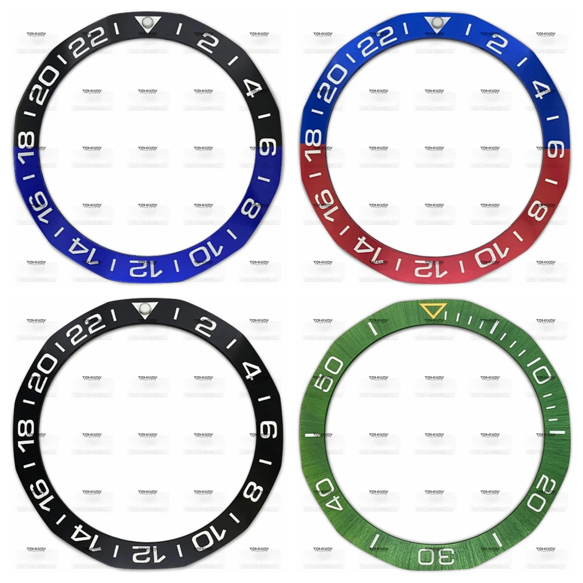41.5mm Black Red  Green Blue Aluminium Bevel Edges Bezel Insert Fit For TAG HEUER men's mechanical watches