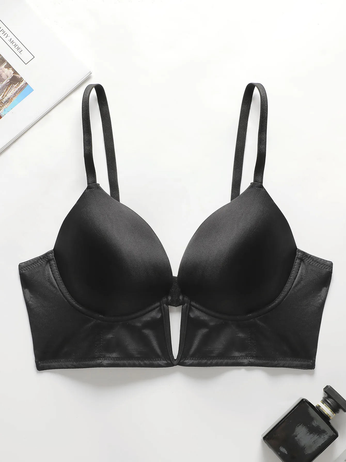 BEINF Reggiseni Da Donna Senza Ferretto Supporto Morbido Scollo A V Push Up Reggiseno Da Tutti I Giorni Copertura Completa Stampa Floreale Bralette Regolabile - 2