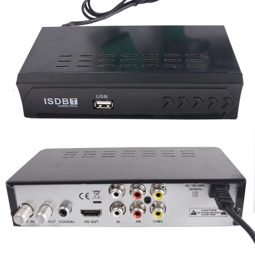 ISDB-T Digital TV Decoder 1080P HD Terrestrial Digital Video Broadcasting TV Receiver with HDMI RCA Interface Cable for Chile digital tv decoder