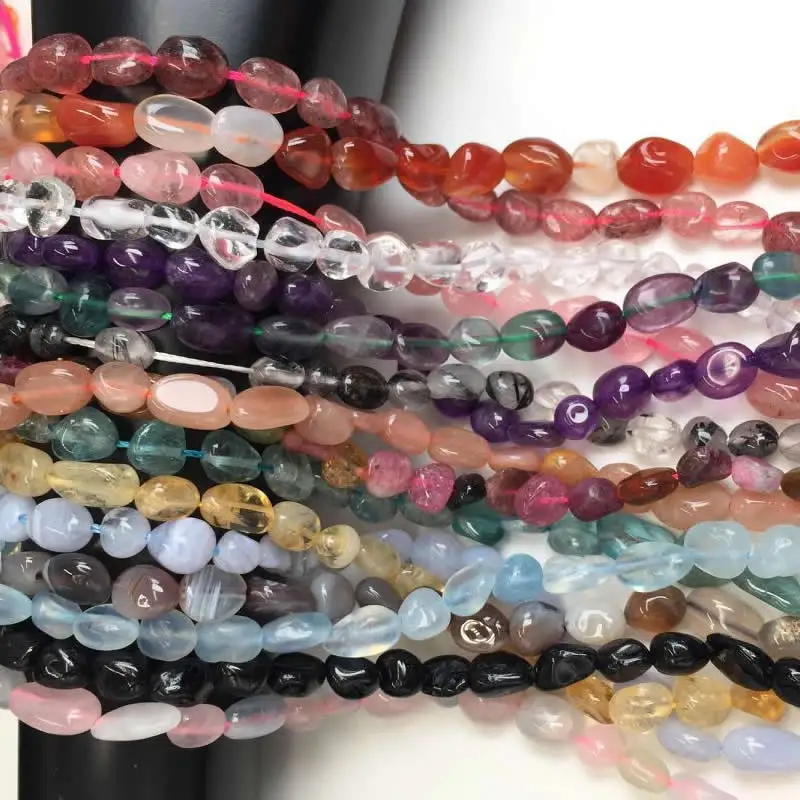 Natural Gravel Irregular Shape 6-8mm Stone Bead For Jewelry Making - Main Image