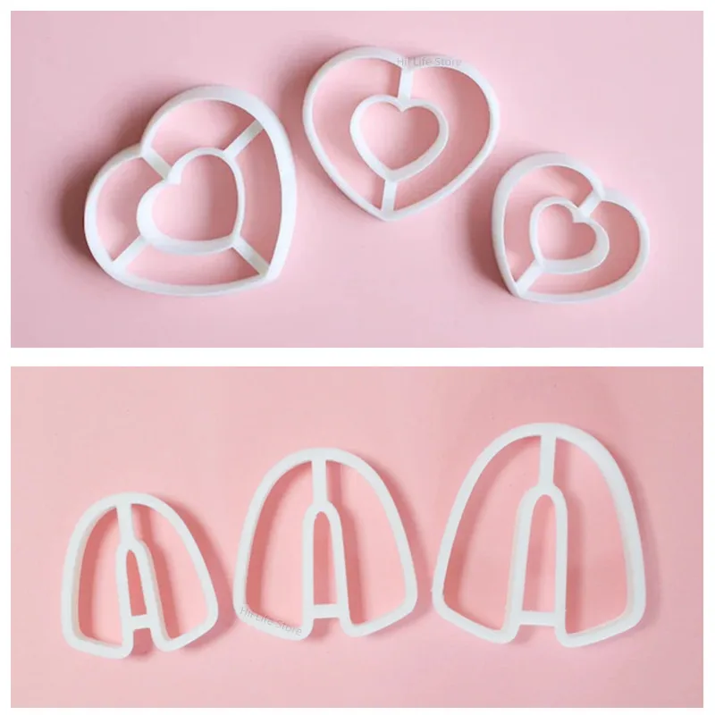 Pottery Tools Clay Tools Clay Accessory Clay Cutters Soft Pottery Earrings Cutting Die Geometry 3D Printing Hollow PLA Mould DIY French Earring Jewelry Pendant Making Tool