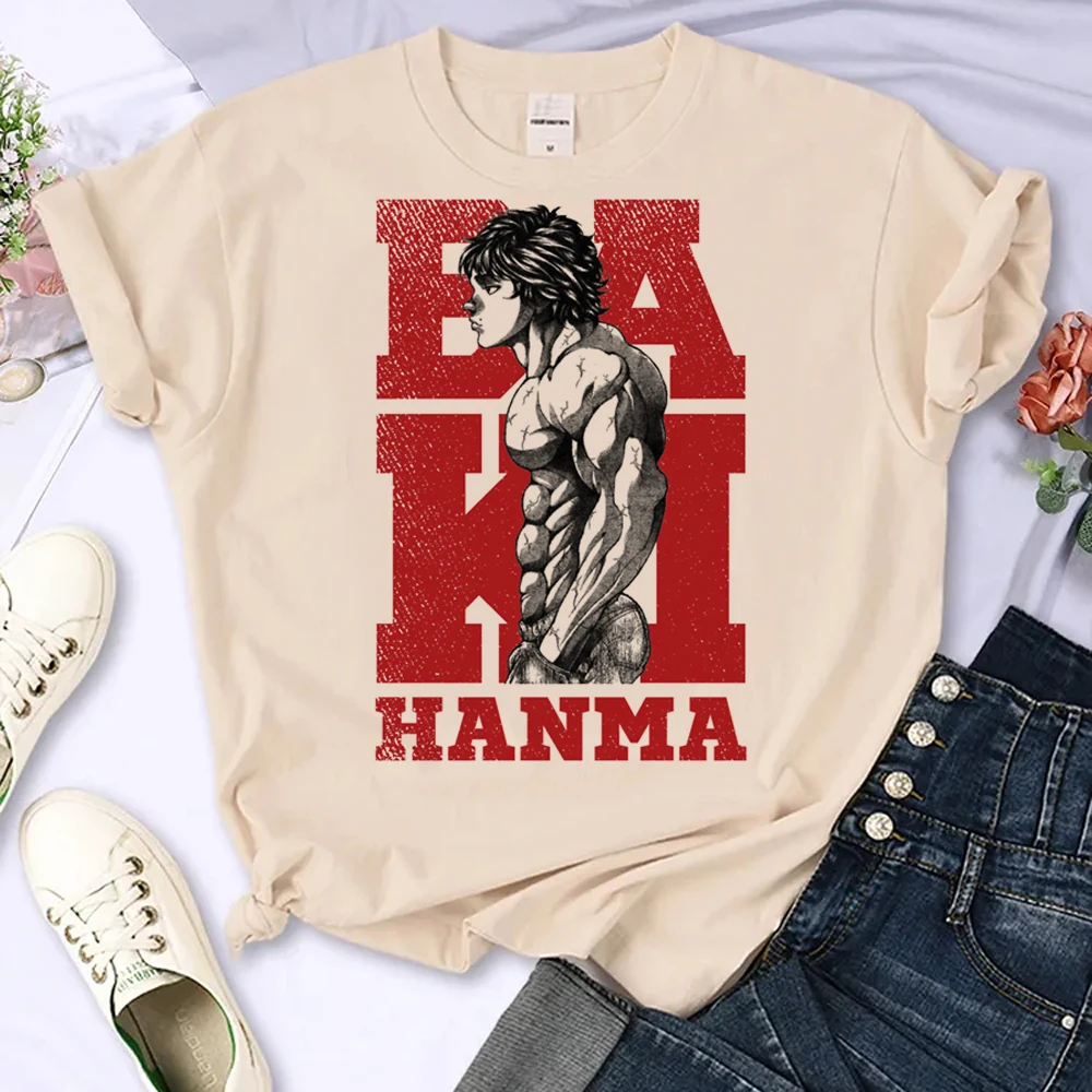 

Футболка Baki Hanma, женская футболка с рисунком манга, женская уличная одежда