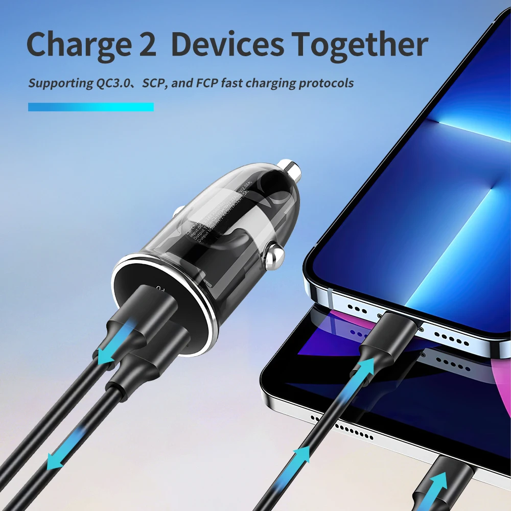 Ldnio C703q 3 In 1 Intelligent Quick Charge 3.0 Car Charger, Car - Foto 11
