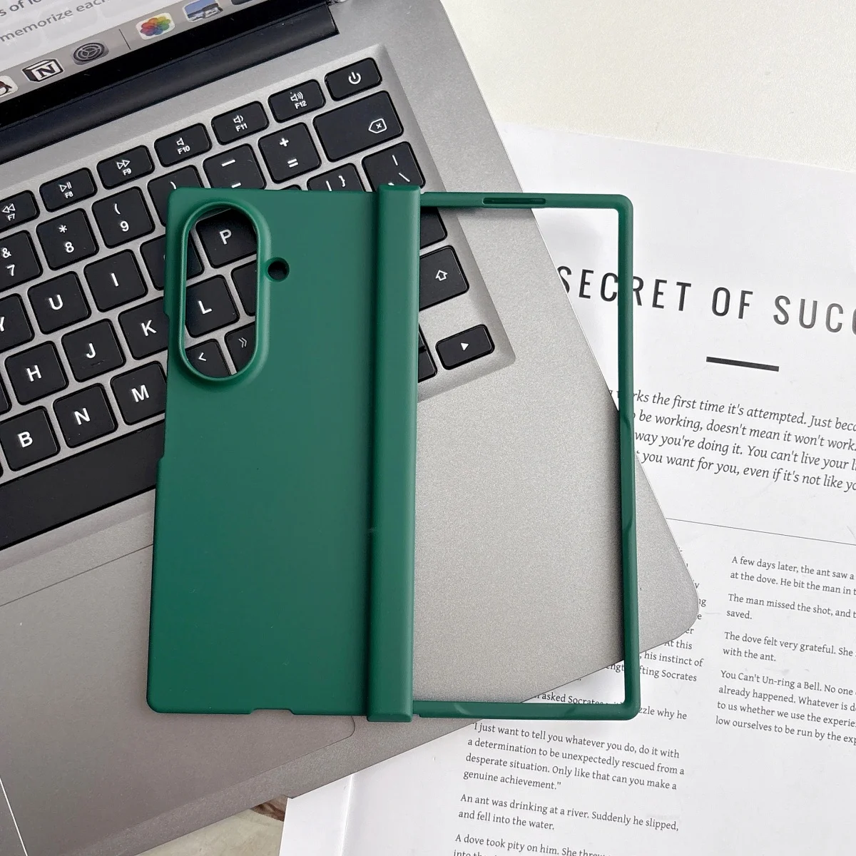Ultra Thin Matte Shockproof Phone Case with Hinge Protection and Solid Color Design