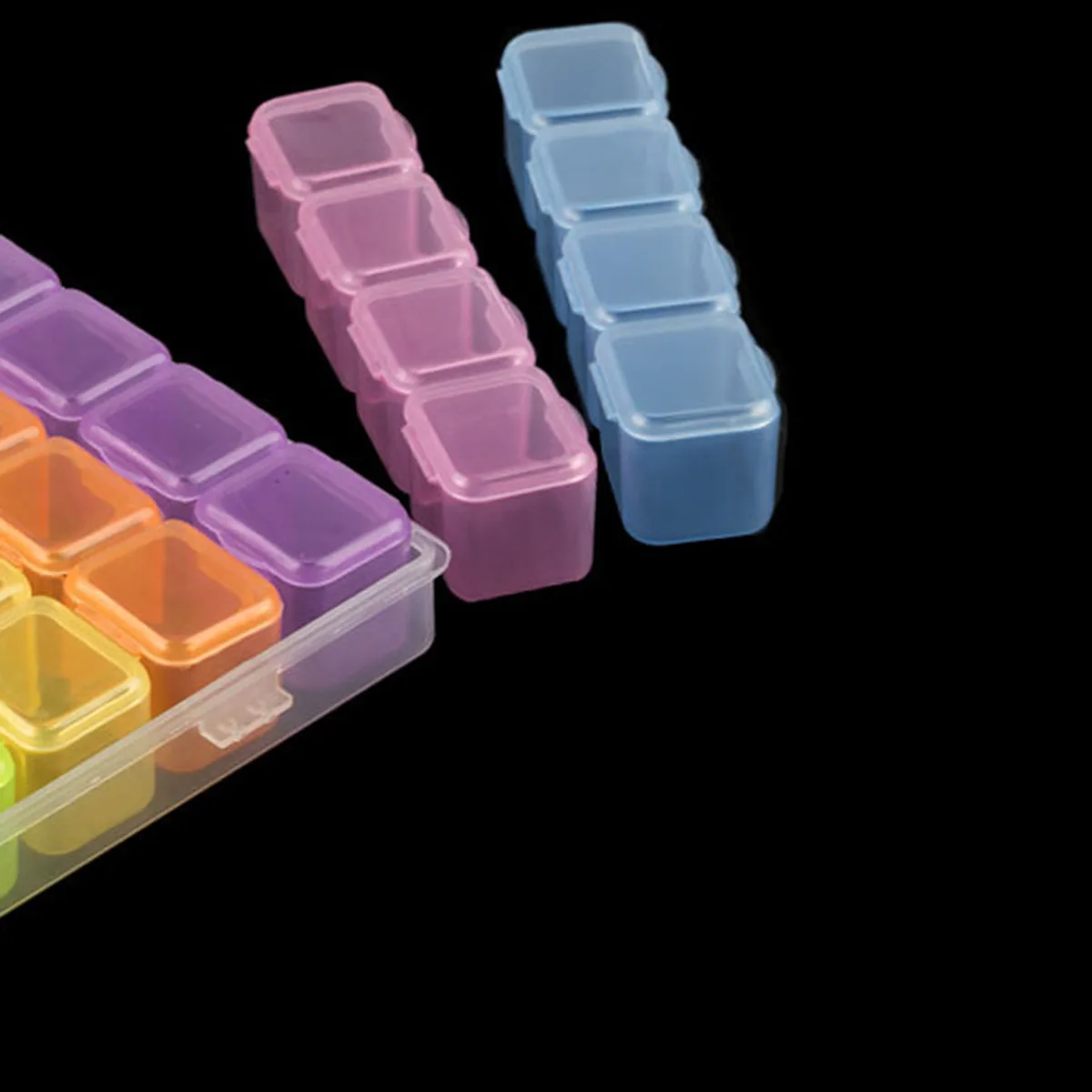 28/56 Slot Adjustable Plastic Storage Box Storage Box Case for Jewelry Diamond Painting Craft Bead Pill Holder Tool