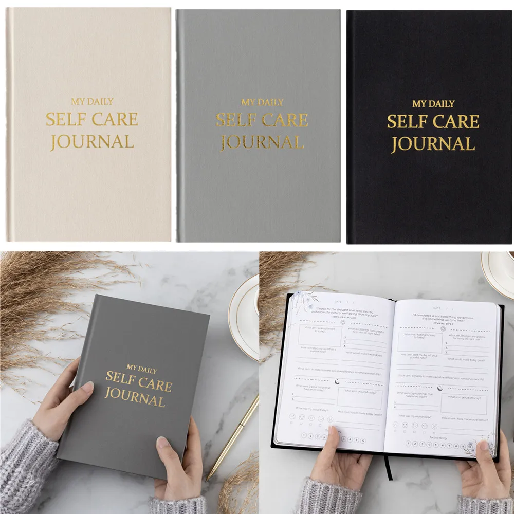 

Gratitude Journal Five Minute Diary Happy Book Life Self Help Grateful Health Cloth Cover Notebook Plan Book Record Of Life