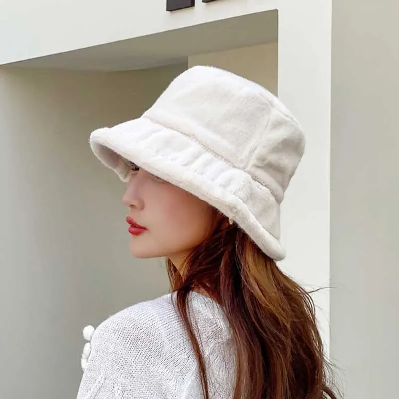 Hcclijo Autumn And Winter Korean Artificial Fur Warm Bucket
