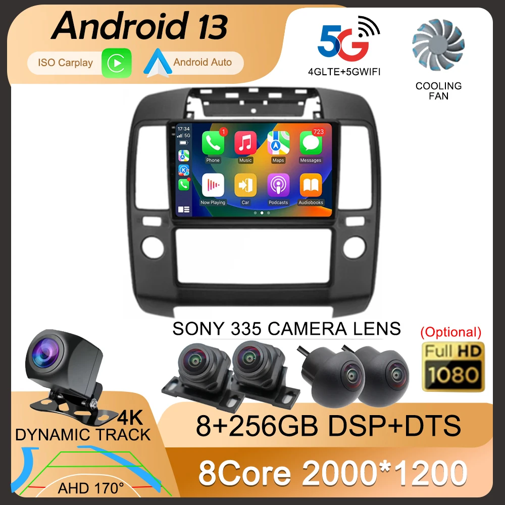 

Android 13 Carplay Auto Car Radio For Nissan Navara 3 D40 2004-2010 Multimedia Video Player GPS Navigation Stereo Head Unit DSP