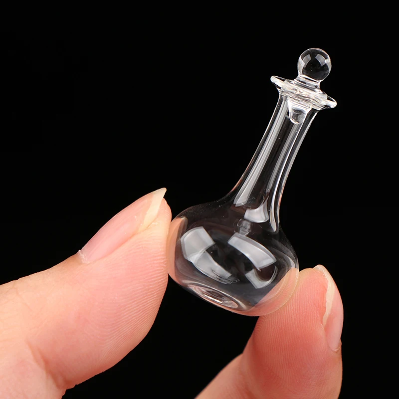 1Pc Miniature Glass Candy Jar Model 1/12 Scale Simulation Food Dessert Can for Dollhouse Decoration Toys Accessories