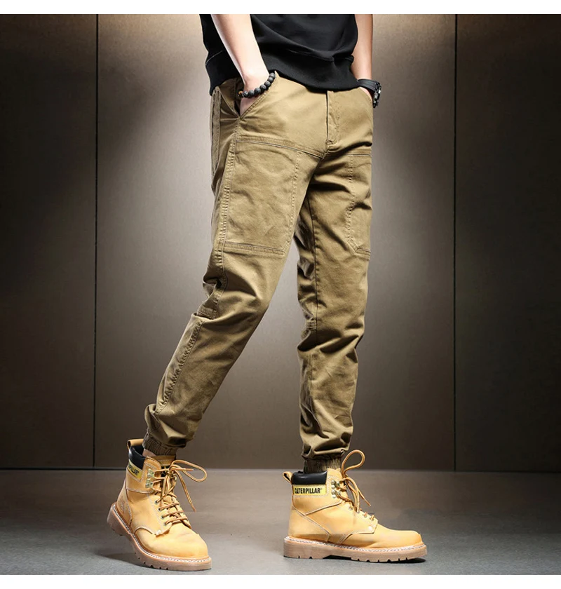 cargo pants with straps Streetwear Fashion Casual Cargo Pants Men Overalls Spliced Designer Loose Fit Trousers Hip Hop Joggers Men Leisure Baggy Pants cargo pants