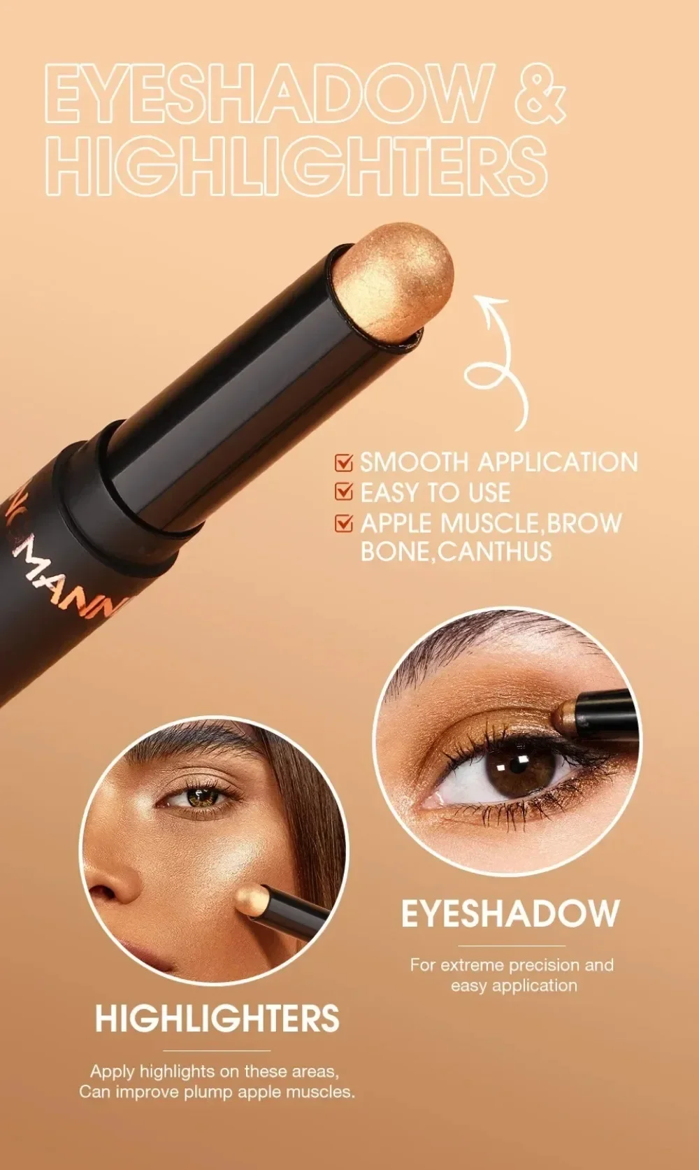 1Pc Eye Shadow Stick Single Explosion Waterproof Lasting Cross-border Best-selling Eyelashes Smudge Fashion Women Cosmetics