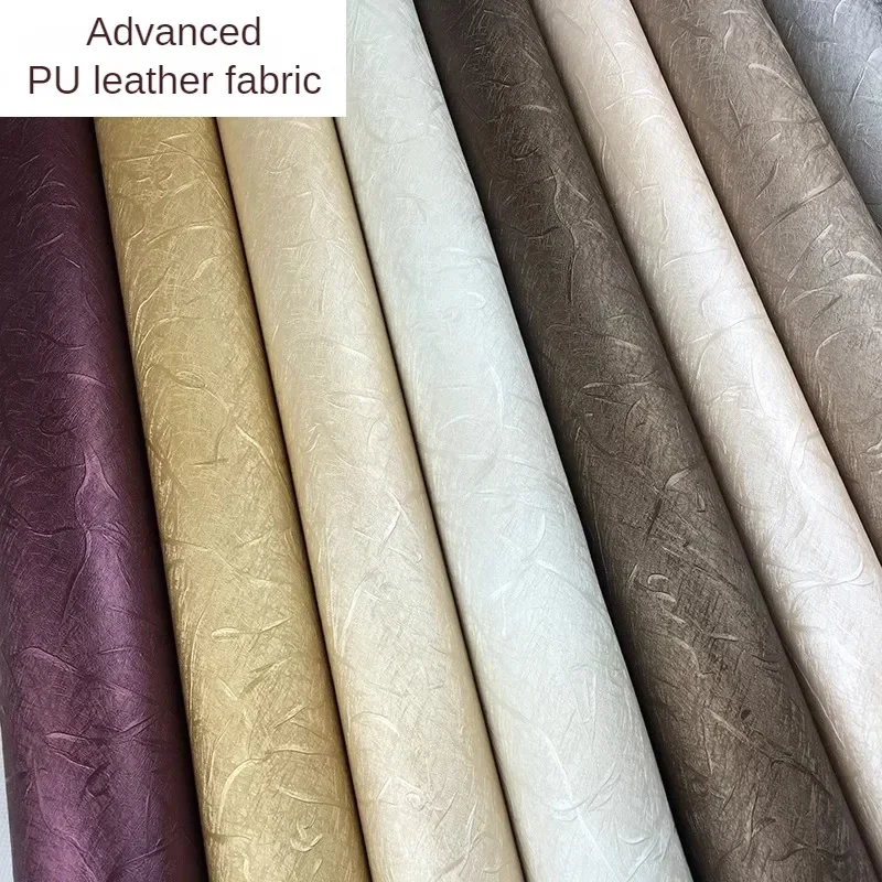 Plain PU Faux Leather Fabric Sofacovers By The Meter for Upholstery Bags Sewing Luxury Fashion Pattern Cloth Soft Pink Thickened