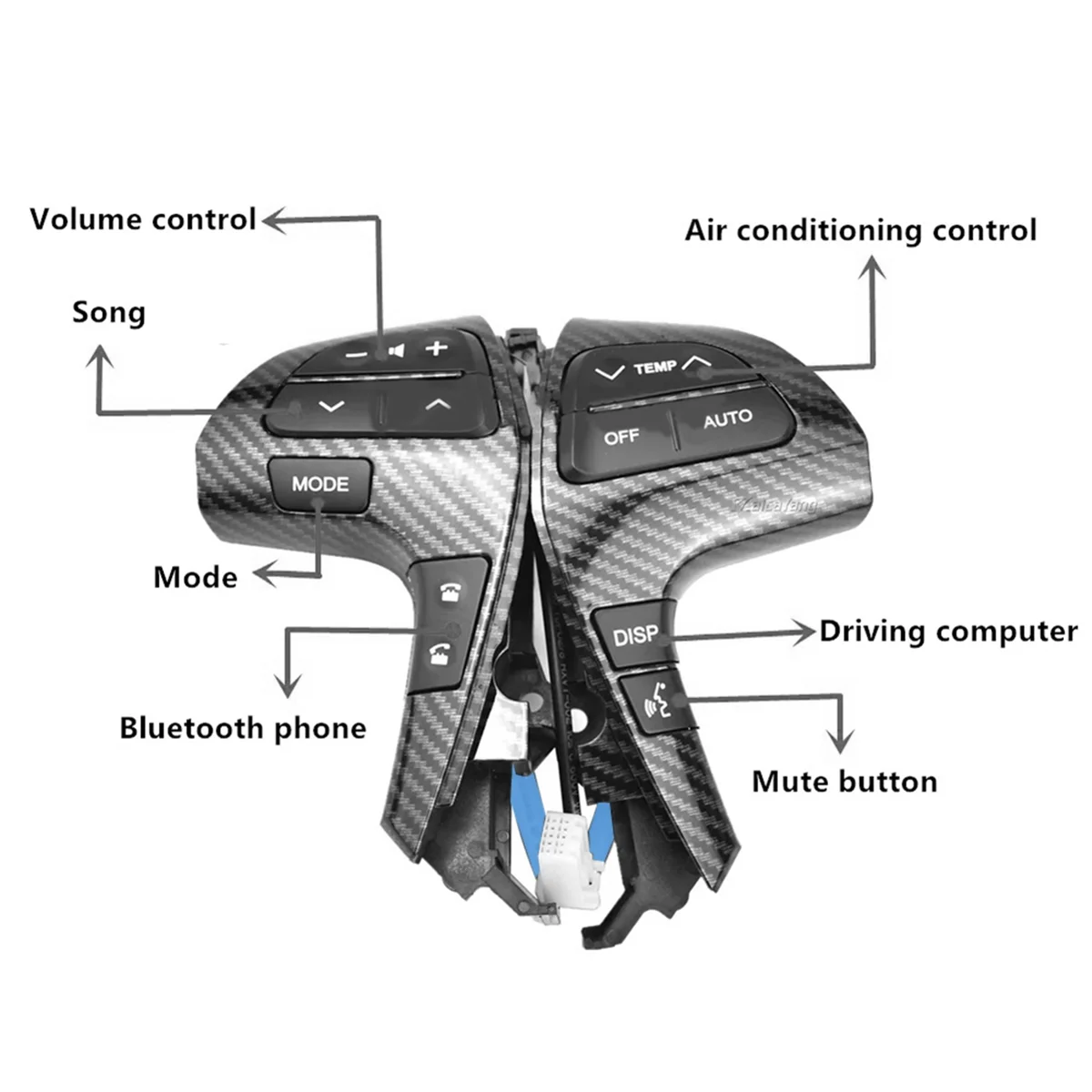 

Carbon Fiber Steering Wheel Button Switch o Cruise Control Button for Toyota Hilux Vigo Corolla Camry Highlander