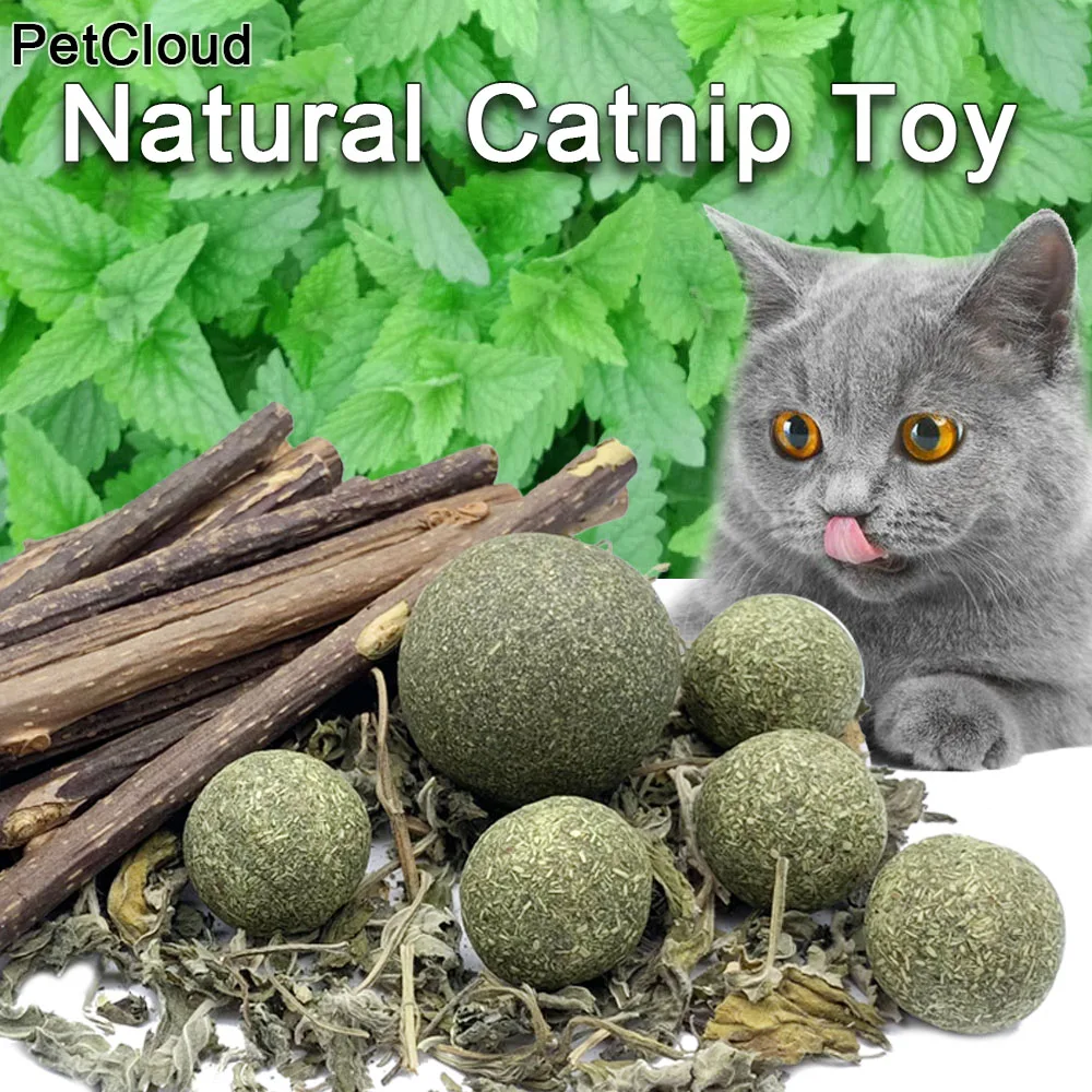 Natural Safety Pet Catnip Toys For Cat Mint Ball Healthy Matatabi
