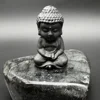 6cm Buddha Statue Natural Shungite Energy Quartz Reiki Magic Stones  Crystals Healing Fengshui Meditation Figurine Desk 5