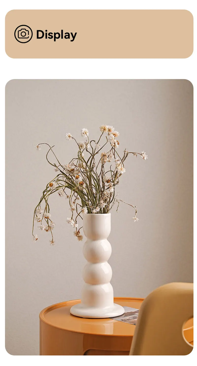 Nordic Geometric Ceramic Vase Ornaments Living Room TV Cabinet Desktop Art Flower Arrangement Container Wedding Decoration Vase