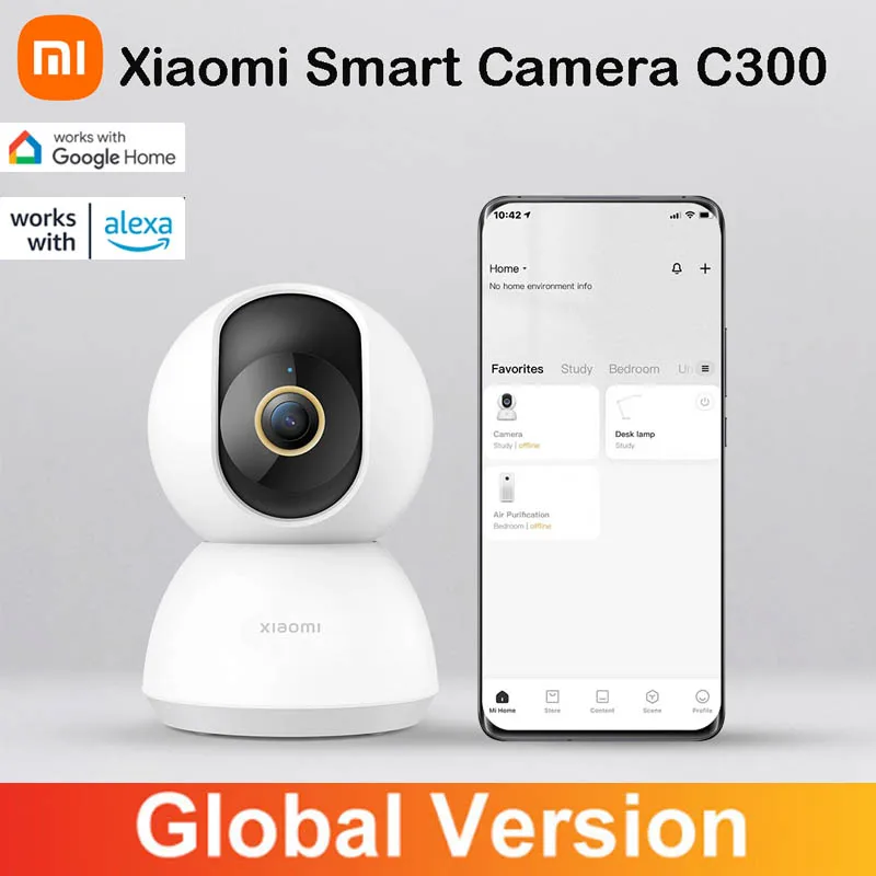 

Xiaomi Mi Smart Camera C300 Baby Global Version Monitor 2K 1296P Ultra-clear IP Panoramic Camera HD Night Vision Webcam