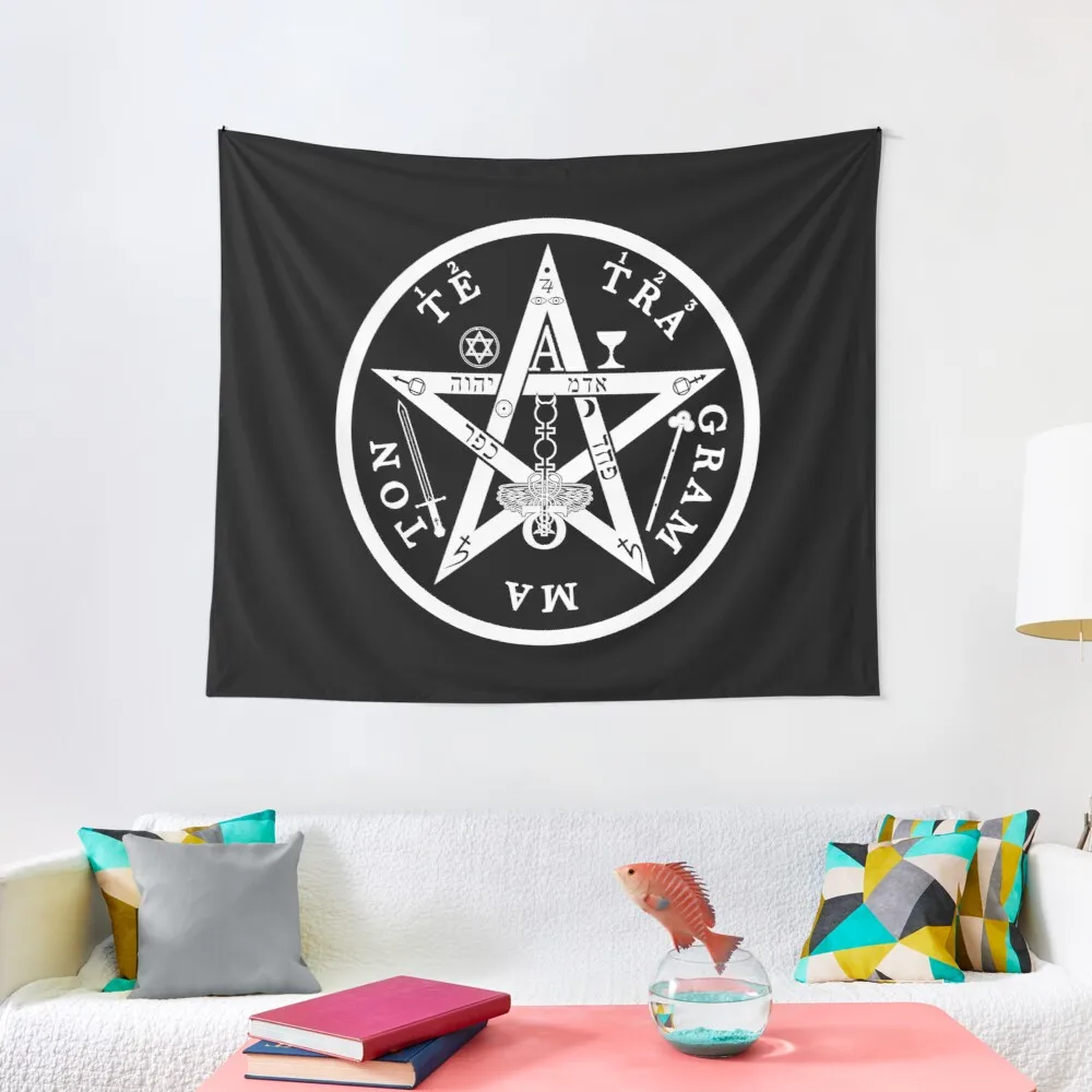 

Tetragrammaton pentagram star Tapestry Bathroom Decor Aesthetic Room Decoration