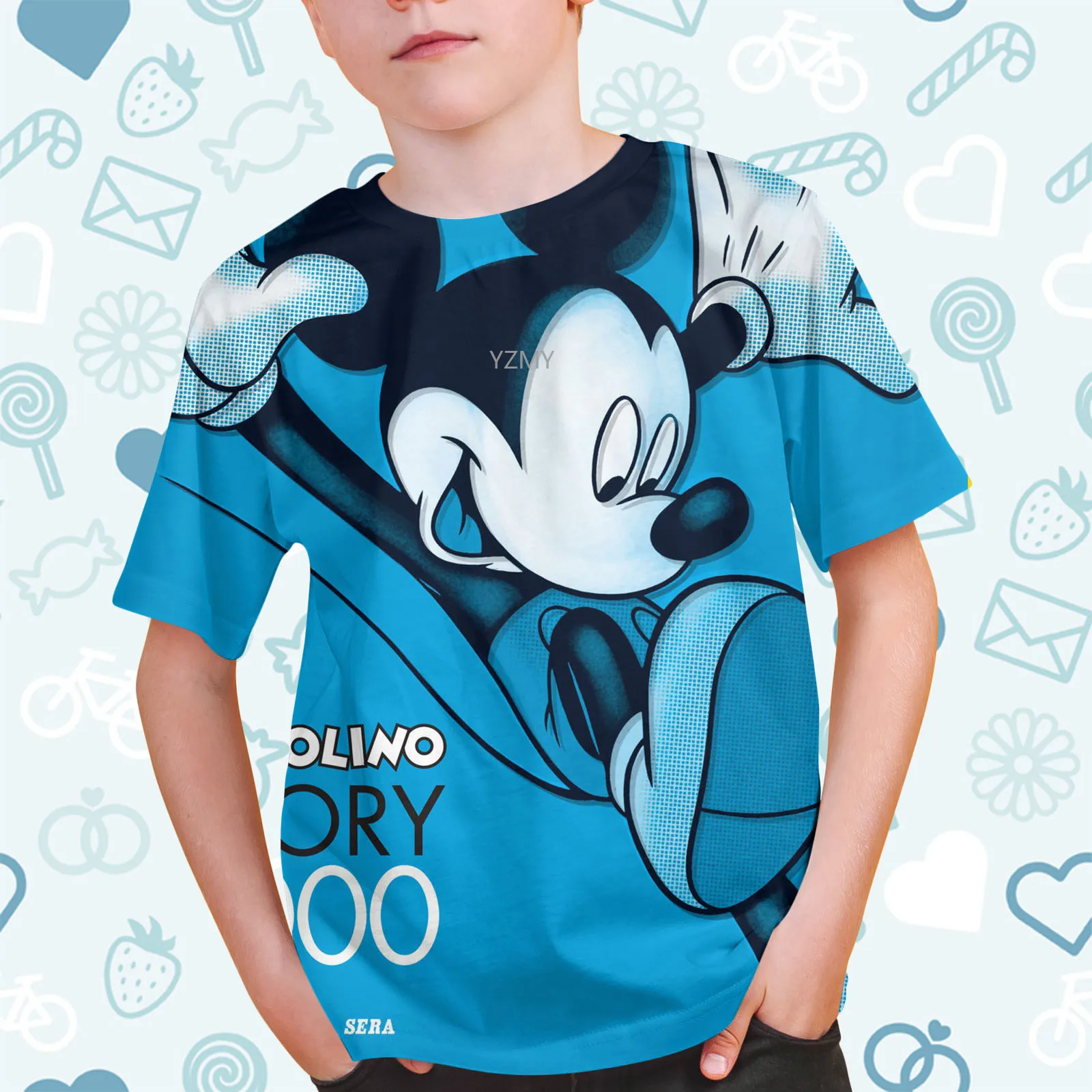 Summer Disney Mickey Mouse Cartoon Clothes Tee Top Children Funny Cute Clothing Boys Girls Fashion Casual Kids T-shirts - Image 5