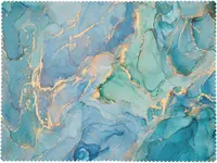Nappe fluide de luxe en marbre turquoise, couverture de table abstraite dorée turquoise de qualité supérieure pour une cuisine élégante, une salle à manger ou une fête 6