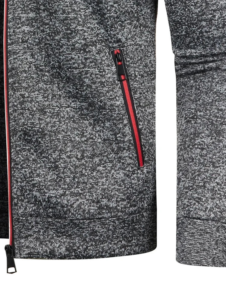 Giacca spessa da uomo autunno/inverno con cerniera lunga 6