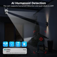 Caméra IP Wifi PTZ Hiseeu 4K 8MP à double objectif, zoom 5X, vision nocturne couleur, surveillance sans fil, caméras de sécurité CCTV 4