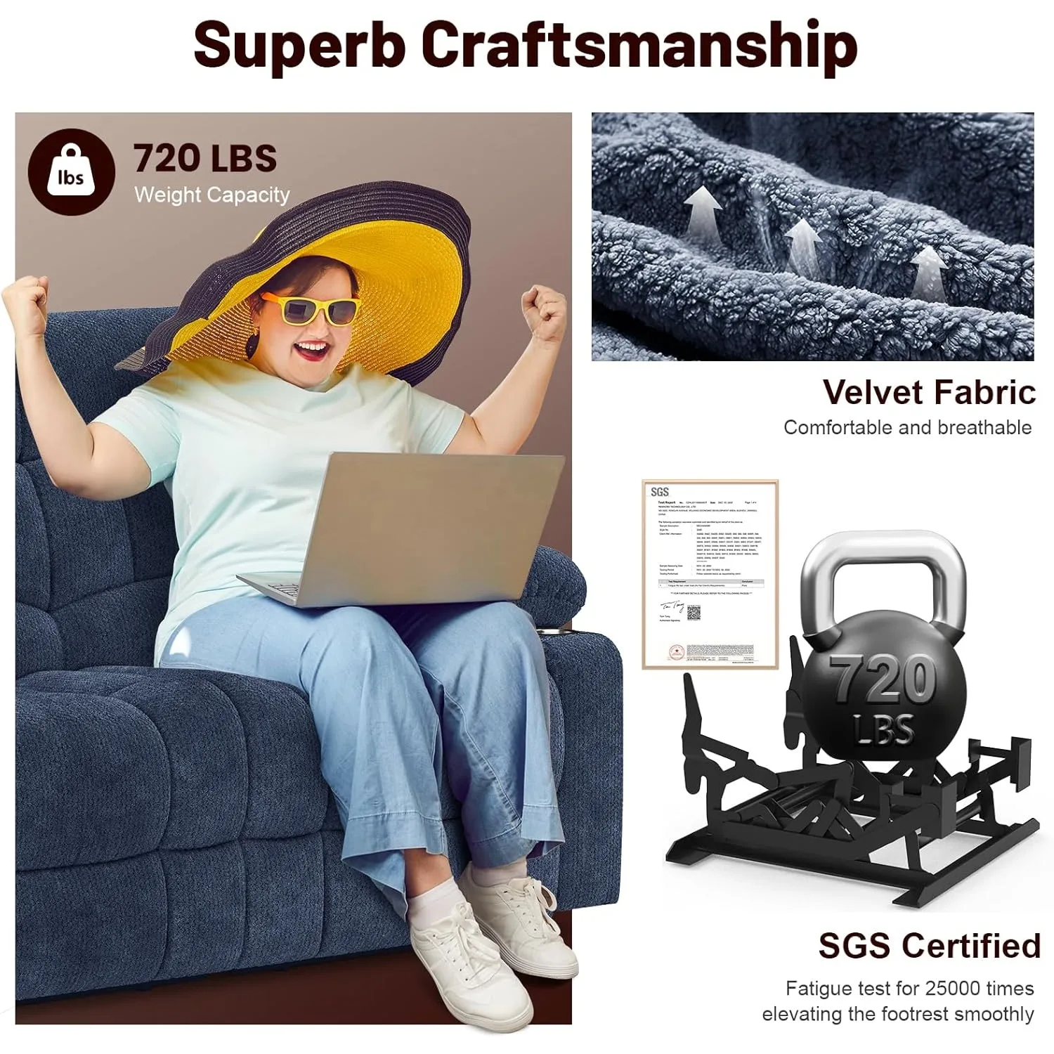 2-Seater Recliner Loveseat Sofa with USB & Cup Holders 6