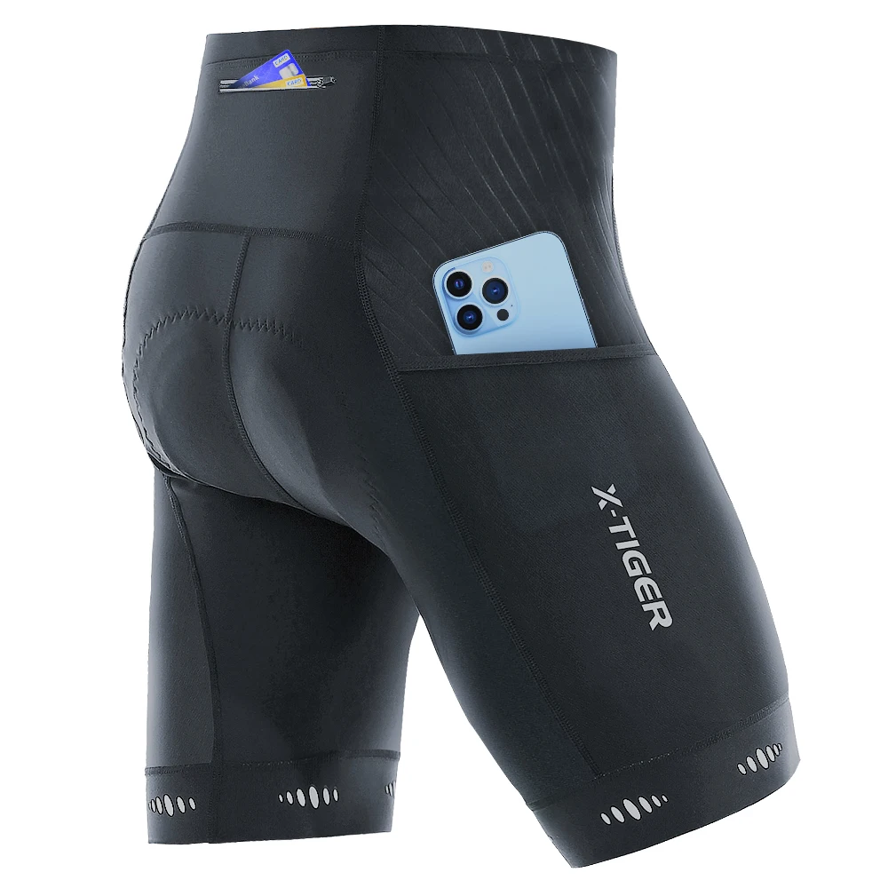 Men Cycling Shorts With Back Pocket 5D Gel Padded Biking Riding Half Pants Tights Bike Shorts for Men Mountain Road cycling shorts
