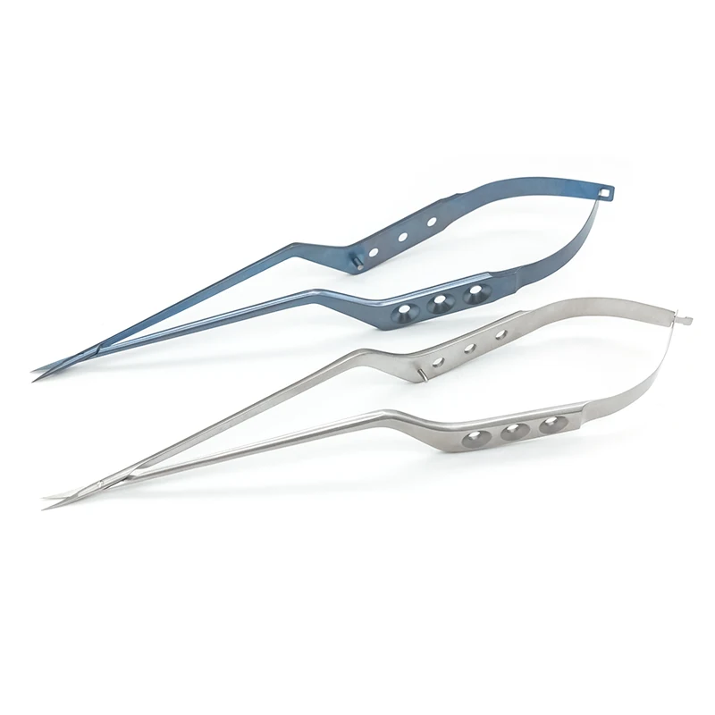 

Titanium Alloy Straight Curved Head Gun Type Brain Scissors Neurosurgical Instruments Stainless Steel Gun Scissors Microscissors