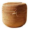 Multifunction Tea Caddy Hand Woven Rattan Storage Basket Organizadores for Sundries Jewelry Tea Ornaments Food Storage Container 6