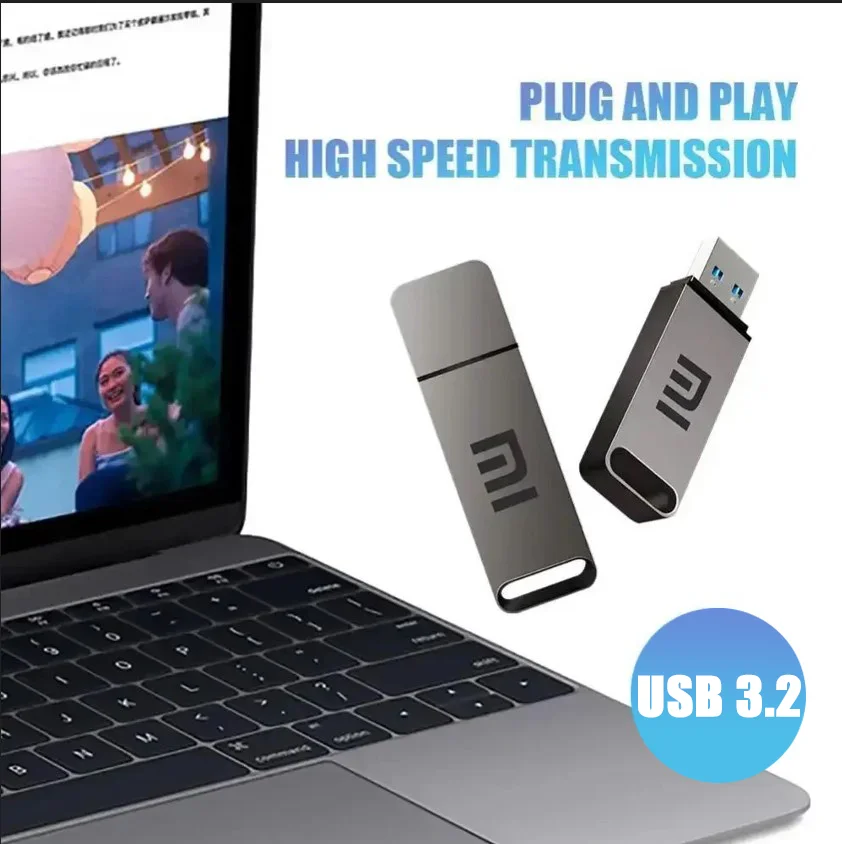 thumbnail image 5 of Unidad flash USB 3.2 de 16 TB de Xiaomi, unidad flash SSD de alta velocidad de transferencia, unidad flash de metal de alta capacidad, tipo C, unidad U portátil a prueba de agua, 5 of 5
