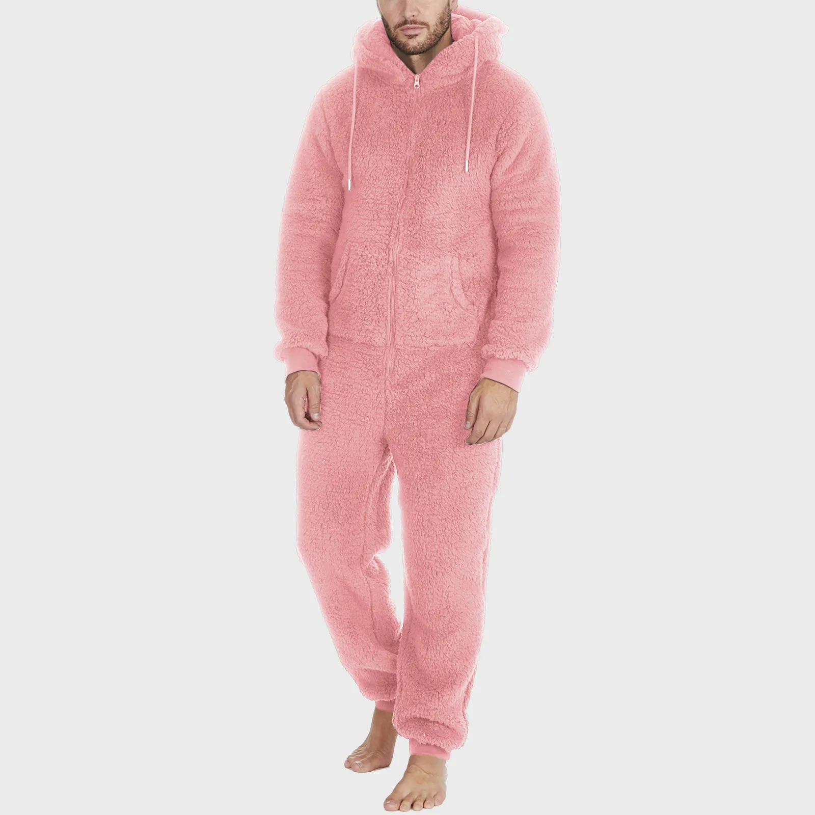 Men Pajama Sleep Overall Jumpsuit for Men Bodysuits