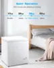 .Ft Deep Compact Freezer, Chest Freezer with a Removable Basket 7 Gears Adjustable Temperature Control(-18°F to -46°F) for Garag 3