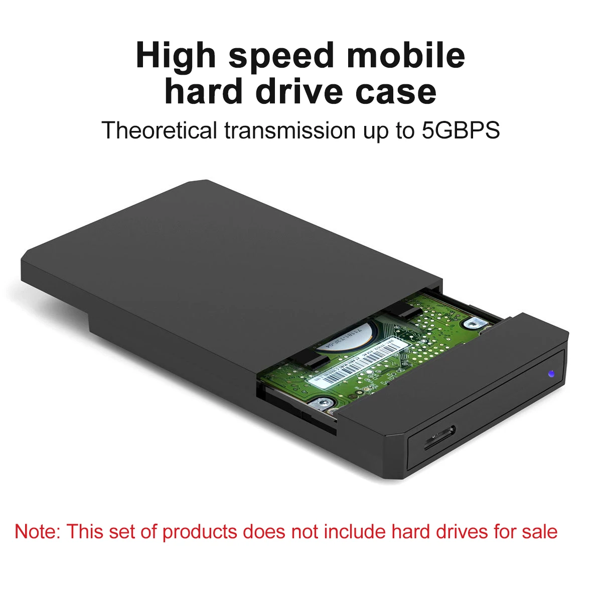 UTHAI 고속 5GBbps 휴대용 USB3.0 SATA 외장 하드 드라이브 박스(2.5인치 노트북 하드 드라이브용)