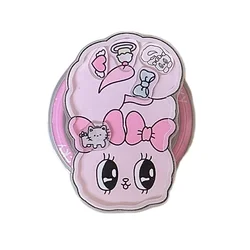 Korean Cute Rabbit Magnetic Stand Phone Case with Magsafe Card Holder and Chain - iPhone 15 (Only Stand)