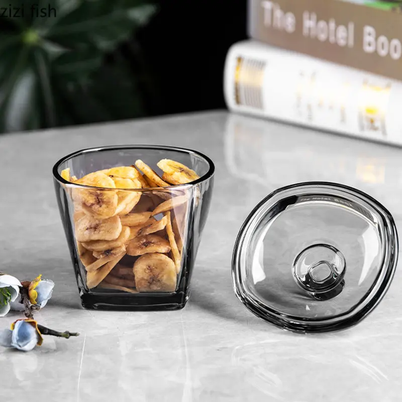 Glass Storage Jar Tea Coffee Tins Bottle Nut Dried Fruit Tanks Modern Home Kitchen Snack Cookie Candy Jars Box Storage Container 3