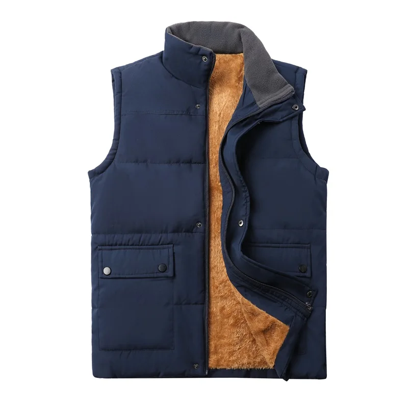 Wool Fleece Men's Winter Puffer Gilet Quilted Soft Fur Lining Outdoor  fishing sleeveless Jacket Utility Heavy Duty _ - AliExpress Mobile