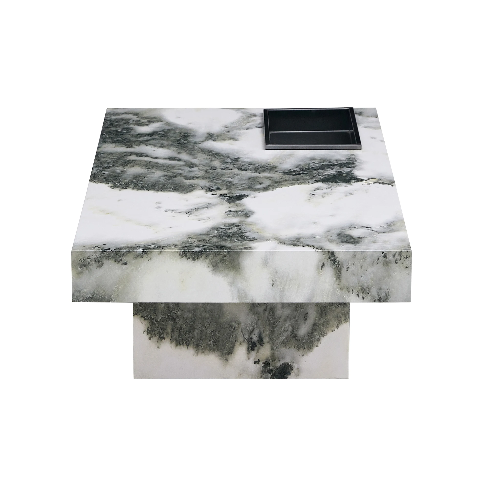 A modern and practical coffee table with black and white patterns. Made of MDF material. The fusion of elegance natural fash