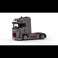 Building Block MOC-178876-184207 Semi-trailer Truck Front Splicing Model Children Boys Puzzle Education Birthday Christmas Gift 5