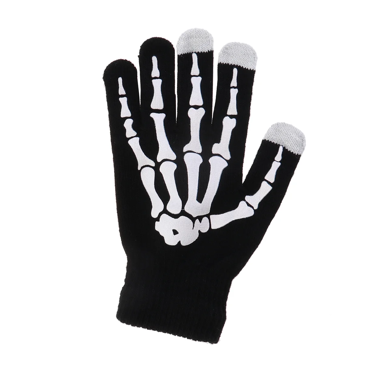 

Knitted Gloves for Winter Mittens Haunted House Party Props Skull Women Decorate