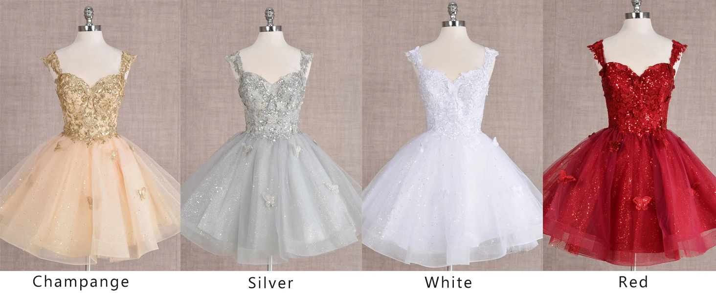 Hoco-Kleid mit Spaghettiträgern und Spitze 2024