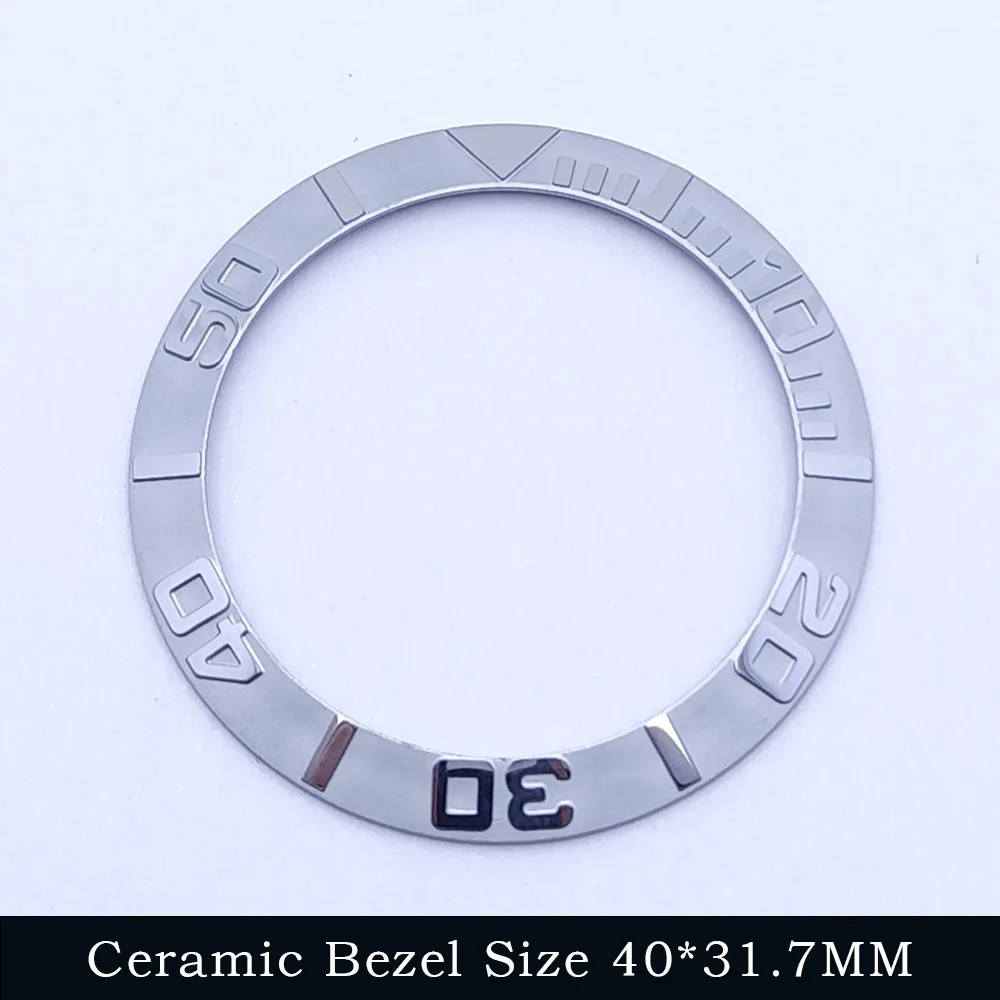 Elegant Sloping Blue-Green Luminous Ceramic Bezel Insert